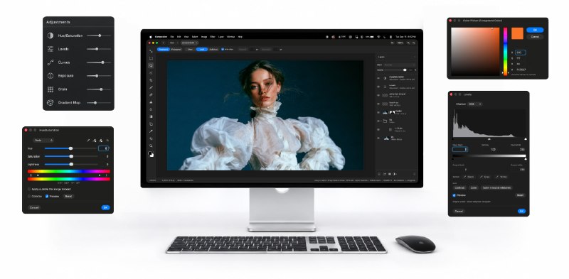#图像处理 #工具🖼 Compositor - 一个开源的 macOS 图片编辑器😸 开源页面Compositor 定位为轻量的 Photoshop 替代品