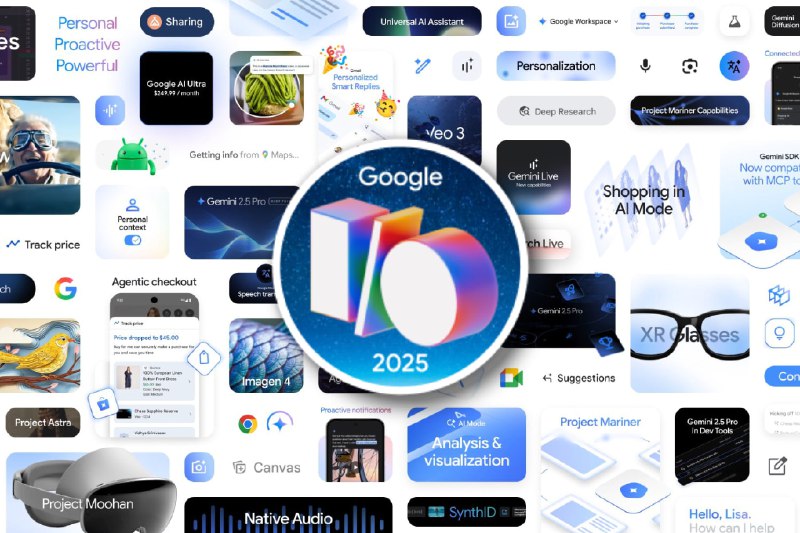 #Google #AI⭐ Google 发布最强 AI 全家桶！还有多个重磅产品今年的 Google I/O 2025 大会上，Google 推出了 Gemini 2.5 Pro/Flash 模型、Imagen 4、Veo3、Lyria RealTime等创作工具，以及 Android XR 眼镜等多个产品