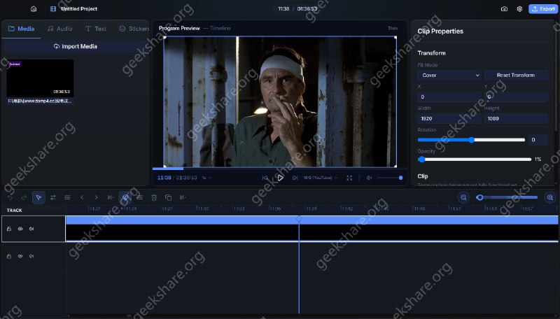 #开源 #视频处理 #工具🖤 剪映开源平替？Tauri + React + TypeScript + FFmpeg 打造的剪辑工具⬇️ 下载页面Clypra 是一个开源的视频编辑工具，其目标是免费复刻 CapCut Pro 的高端功能