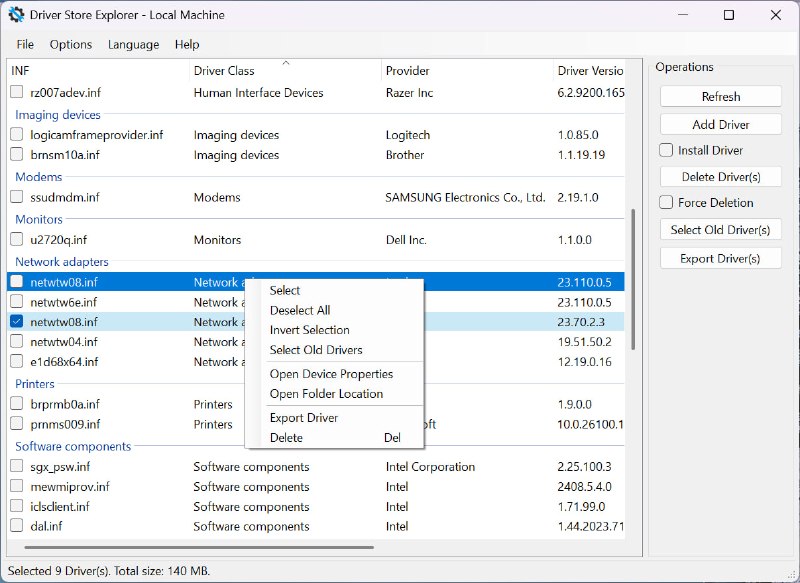 #Windows #工具🛠 RAPR - 一款 Windows 驱动管理神器⬇️ 下载页面RAPR 支持查看、管理和清理驱动程序存储