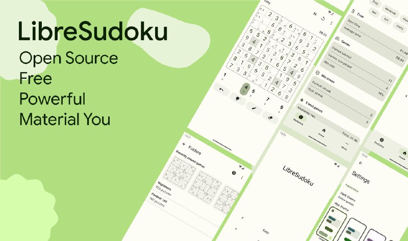 #开源 #游戏 #安卓➕ LibreSudoku - 一个开源的安卓数独应用下载页面支持 6x6、9x9 和 12x12 的数独棋盘，有四种难度可选