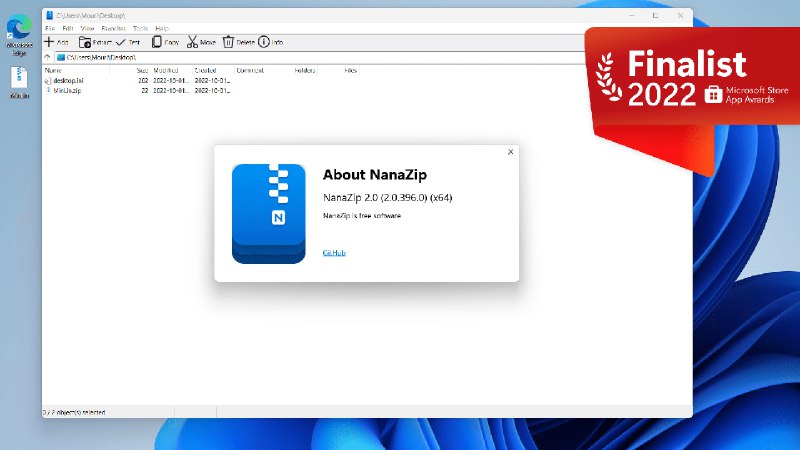 #开源 #Windows #压缩工具📚 NanaZip - 一款开源的文件压缩工具⬇️下载页面 | 💻微软商店NanaZip 包含多种压缩算法和美观的 Win11 风格 UI，同时适配 Win11 右键菜单操作它基于 7-Zip 开发而来，继承了 7-Zip 23.01 的所有特性体积较小，界面不错，体验ok📮投稿    📢频道    💬群聊    🔎索引