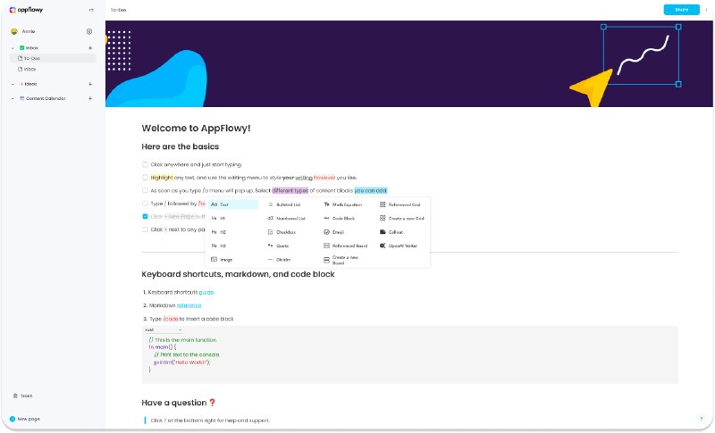 #开源 #notion #代替方案 #笔记软件✏️AppFlowy -  一个开源的 Notion 代替方案开源页面📄AppFlowy 开发团队不满足于 Notion 的局限性，包括不限于安全性、跨平台兼容性以及协作便携性等，便有了这一开源代替方案同时支持 Windows、macOS、Linux、Android、iOS使用上和 Notion 大差不差，个人使用感受是不如 AFFiNE📮投稿    📢频道    💬群聊    🔎索引